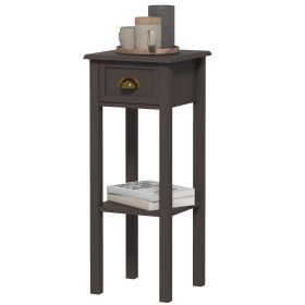 HOMCOM 2-Tier Side Table with Drawer Shelf, End Table for Living Room Hallway, Coffee