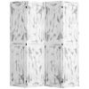 HOMCOM Folding Screen Divider 55 Rustic White Room Partition for Bedroom Office Privacy