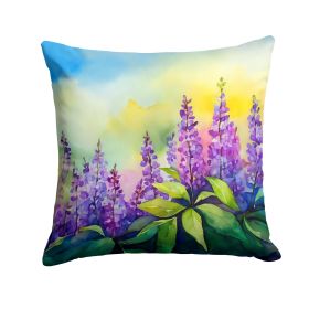 Idaho Syringa in Watercolor Throw Pillow Machine Washable, Indoor Outdoor Decorative Pillow for Couch, Bed or Patio, 18Hx18W