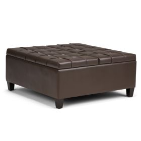 Harrison - Coffee Table Storage Ottoman - Chocolate Brown