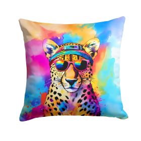 NEW Hippie Animal Cheetah Throw Pillow Machine Washable, Indoor Outdoor Decorative Pillow for Couch, Bed or Patio, 18Hx18W
