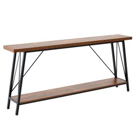 VEVOR Long Console Table, 70.9 Inch Entryway Table, Narrow Hallway Table with Metal Frame, Console Tables for Entryway, Hallway, Living Room & Bedroom