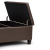 Harrison - Coffee Table Storage Ottoman - Chocolate Brown
