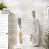 Coastal Seahorse Wall Hook Set of 2 - Decorative Nautical Hooks for Hanging