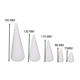 5 Pieces Craft Foam Cones Polystyrene Cones Foam Tree Cones For Handmade Decoration (Option: 5pieces)