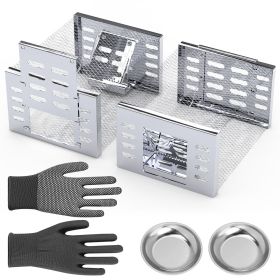 2Pcs Humane Rat Trap Catch And Release Live Mouse Cage Traps With Automatic Continuous Cycle Trapping For Chipmunk Rodent Mouse Small Animals (Option: 2Pc Silver Cages)